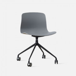L Shape ABS with wheels, Grey with white legs [1left]